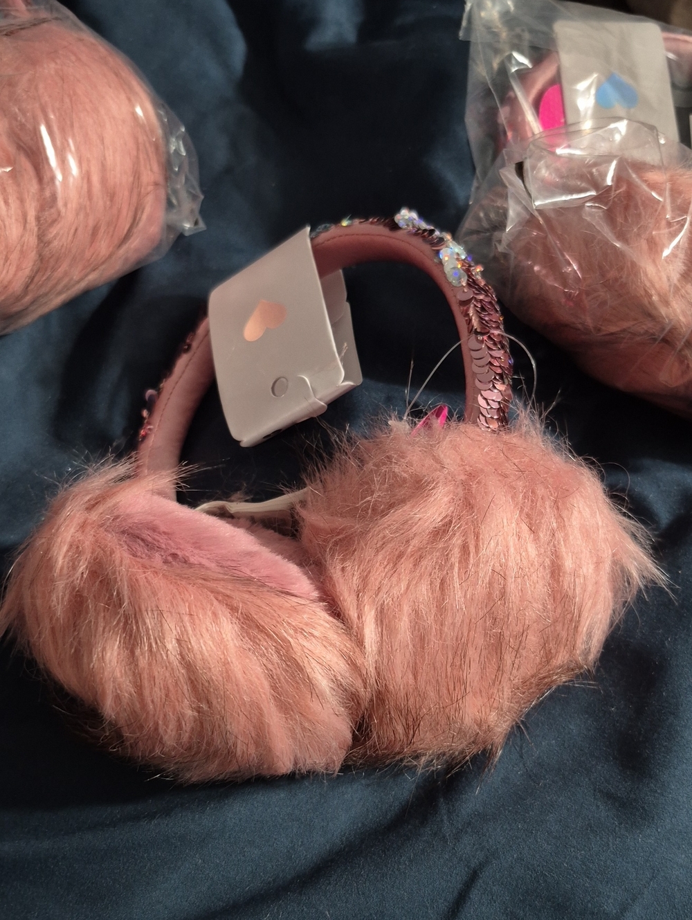 The Children's Place Pink Faux-Fur Sequin Headband Earmuffs